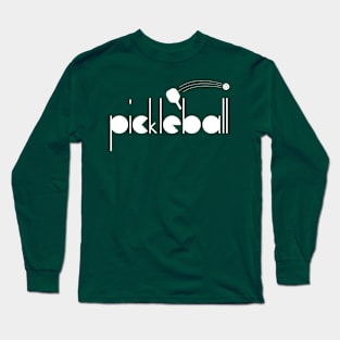 Pickleball Geometric Font Long Sleeve T-Shirt